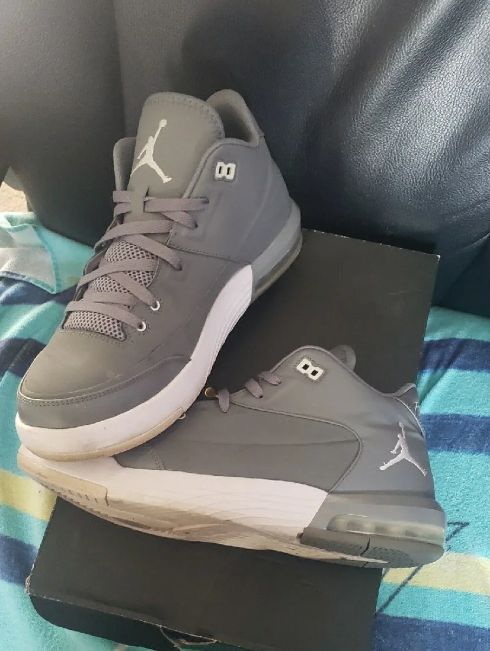 Jordan Flight Origin 3 Cool Grey White Black Box Label - Size 11
